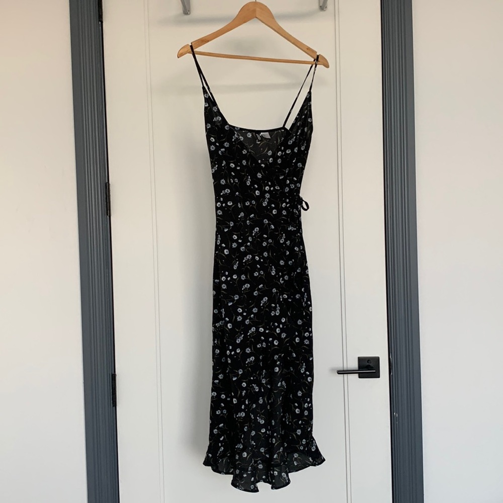 Midi floral slit dress